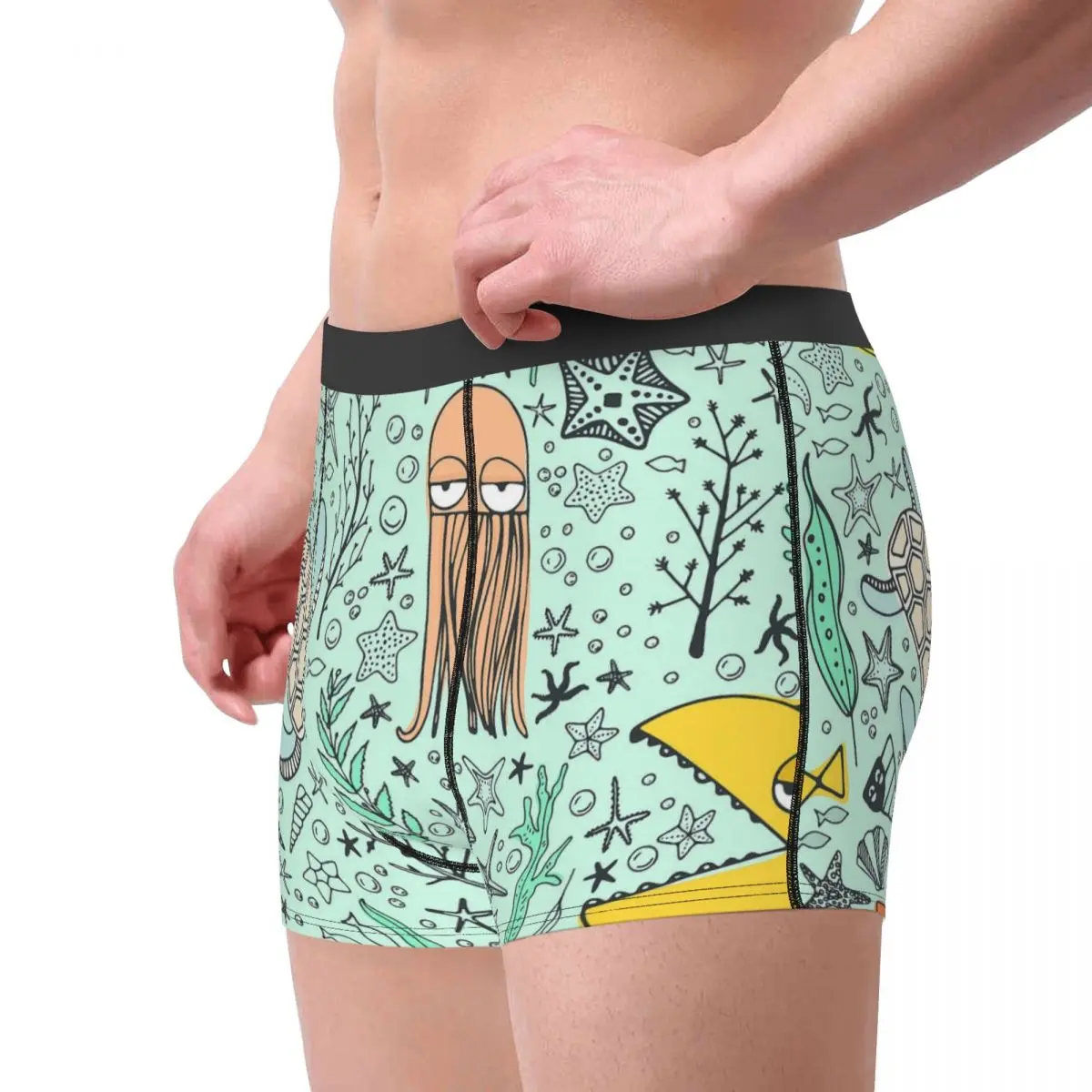 A Crab Animals of The Sea Clever Gentle Free And Happy Underpants Cotton Panties Man Underwear Sexy Shorts Boxer Briefs