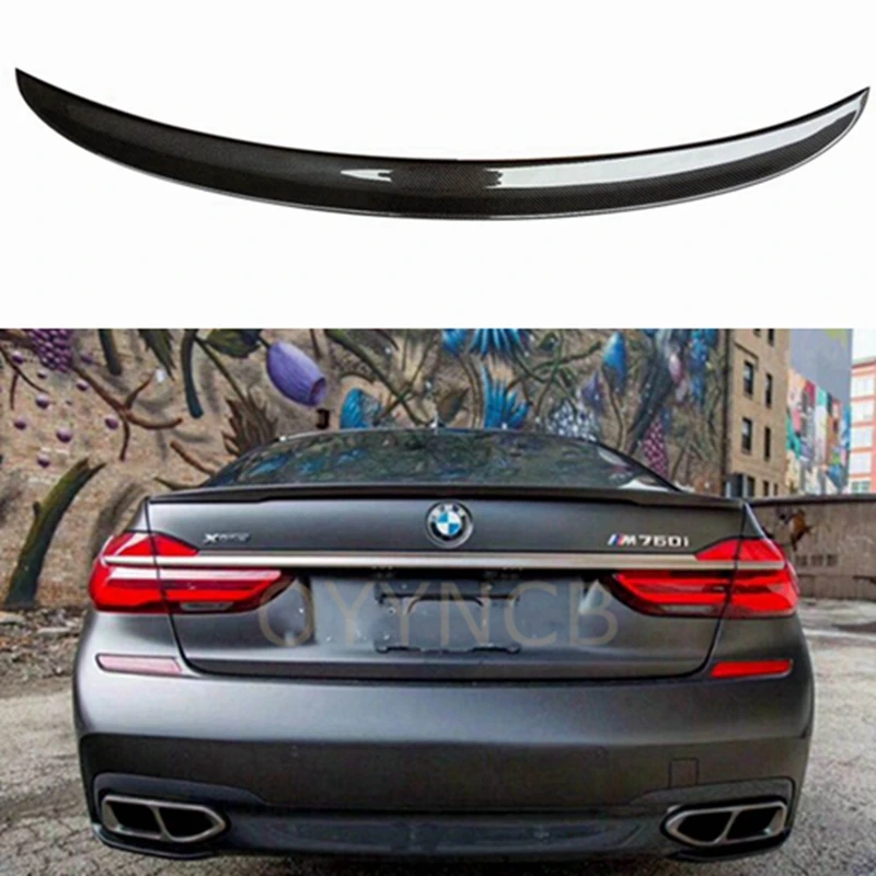 G11 P Style Real Carbon Fiber Spoiler For BMW 7 Series G11 G12 Rear Boot Trunk Wing 730i 740i 745e 2015-2022