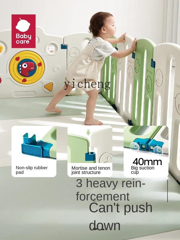 Clôture de jeu XL pour enfants, grille de protection pour bébé, tapis d'escalade au sol, salon