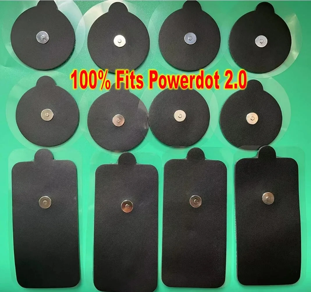 

24pcs（2sets） Black Replacement Magnetic buckle electrode pads for Tens EMS muscle stimulation Massager PowerDot 2.0