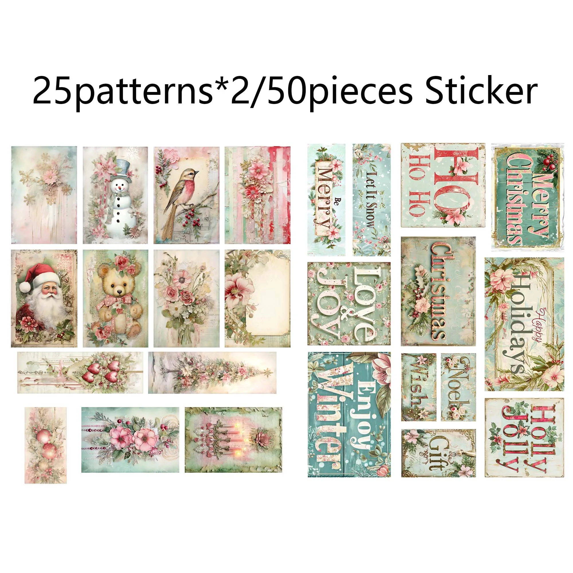 Vintage Deer Christmas Paper 6