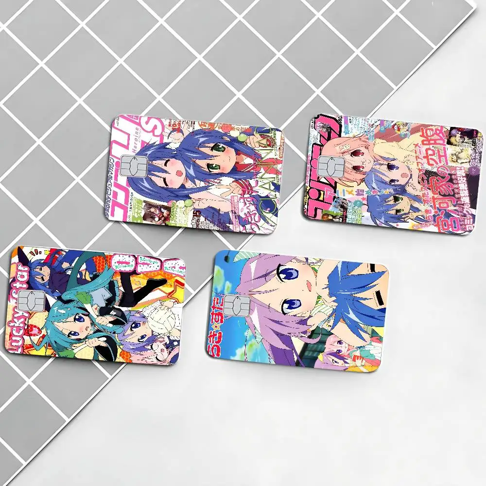 Anime Lucky Star Anmie Sticker Film Skin Cover for Credit Card Debit Bank Card Front