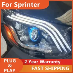 Car Accessories for Mercedes Sprinter Head Light 2018-2022 Benz Sprinter Headlight DRL Turn Signal High Beam Projector Lens