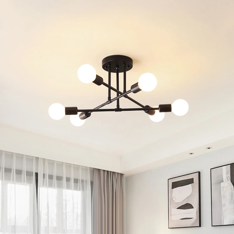 Ceiling Lights Vintage Multiple E27 Lamp Base Black/White/Gold For Living Room / Dining Room / Bedroom LED Ceiling Lamp