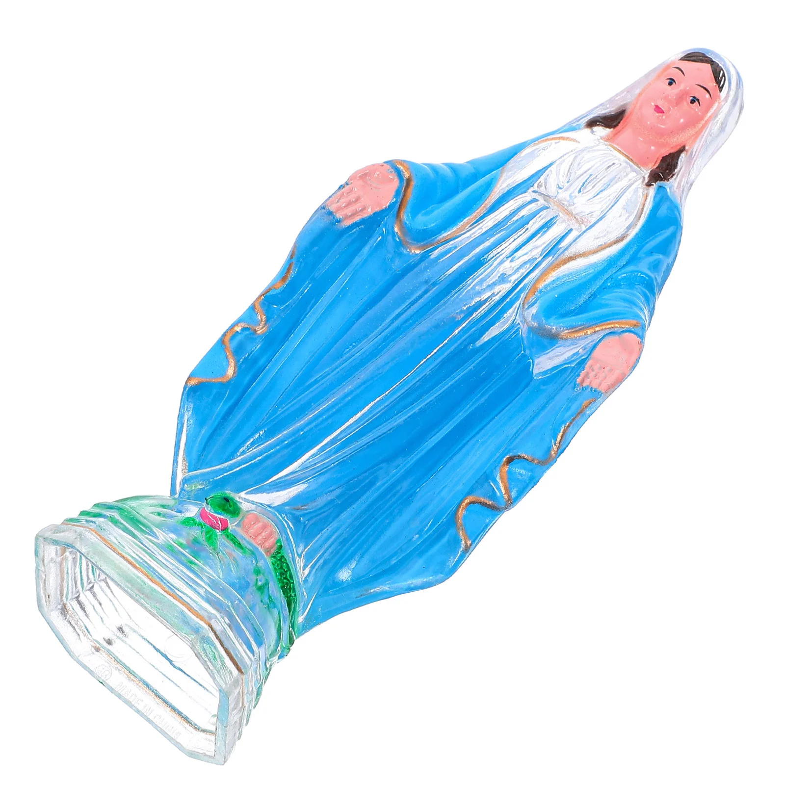 

Blessed Mother Statue Virgin Mary Religious Sculpture Plastic Home Office Church Decor Miniature Desktop Ornament