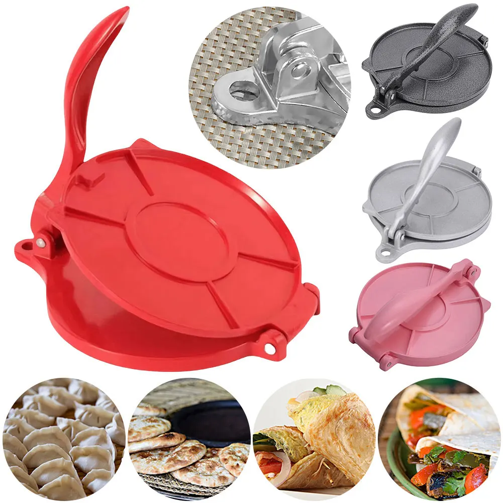 16/20cm DIY Tortilla Press Maker Aluminium Alloy Manual Corn Tortillas Dough Pressing Tools Kitchen Bakeware Cooking Accessories