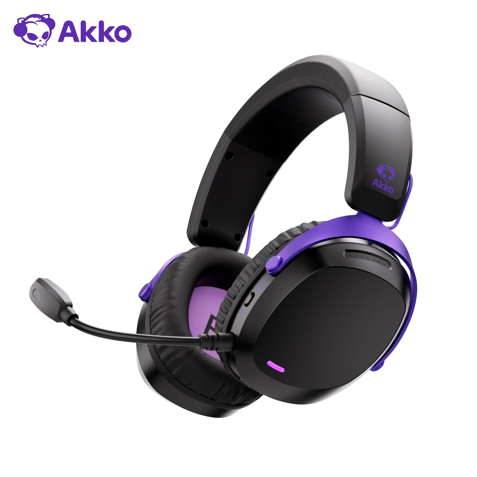 Akko Quad-Mode Wireless Headset GH300 7.1 Virtual Surround Sound Ultra-low latency Head-mounted Music Esports Gaming Headphones