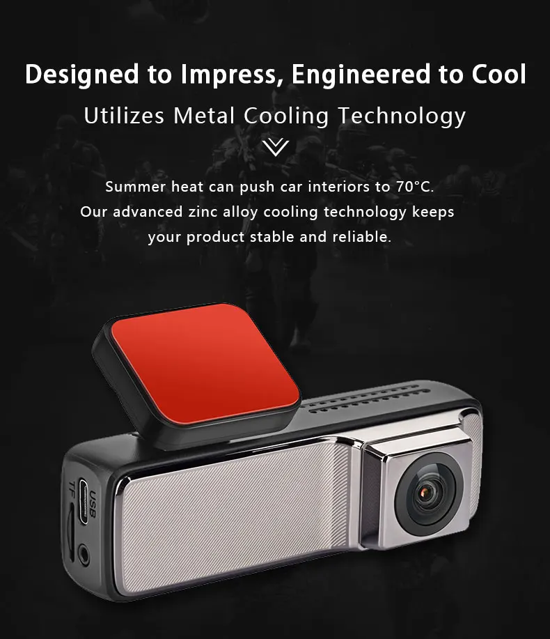 Dual Lens Dash Cam New 2026 V8-C  Front 2K+Rear 1080P Car DVR HDR Driving Recorder Supercapacitor WiFi 24H Parking Monitor