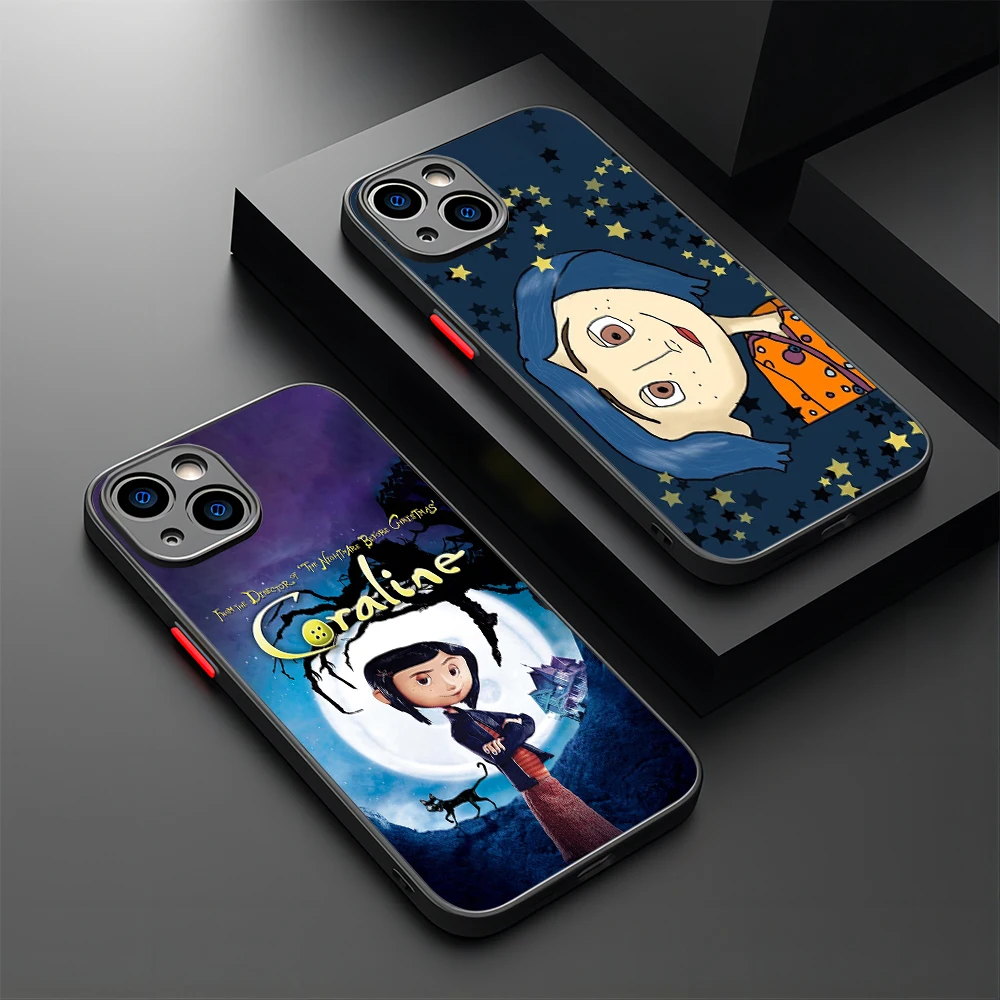 Anime Movie C-coraline Case For Samsung A73 A72 A71 A53 A52 A51 A42 A33 A32 A31 A30 A23 A22 A14 A13 A12 4G 5G Matte Clear Capa