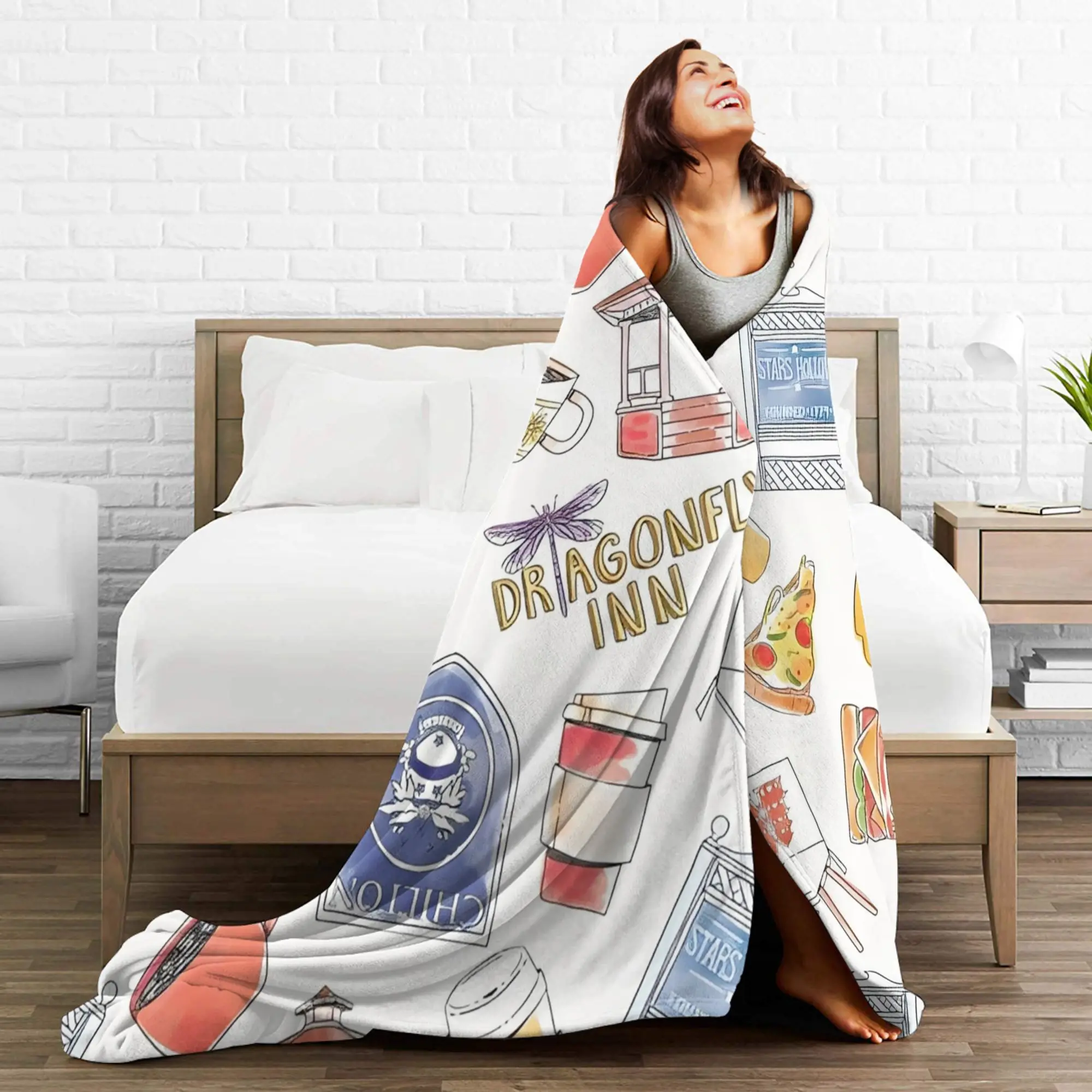 جيلمور بنات لورلاي روري بطانية قطيفة المسلسلات التلفزيونية الإبداعية رمي البطانيات ل أريكة الفراش صالة 200x150 سنتيمتر خفيفة الوزن #3