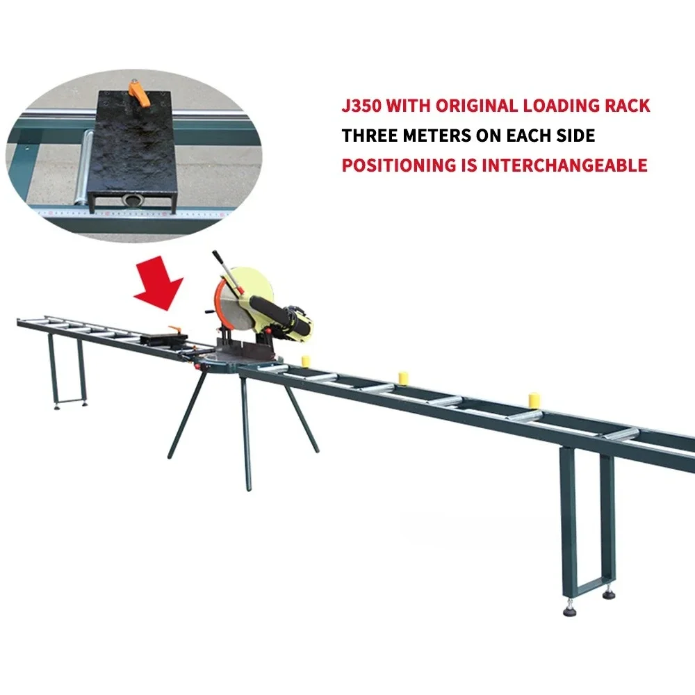 Metal Cutting Machine 0-45 Degrees Table Cutter Vertical  Electric Saw Table Saw for Cutting Metal Wood Plastic + Material Rack
