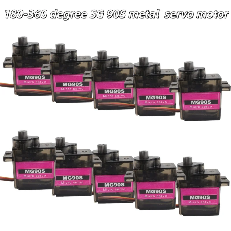 

QY 5/10 шт. MG90S Цельнометаллическая шестерня 9g Servo SG90 Обновленная версия для радиоуправляемого вертолета, самолета, лодки, автомобиля MG90 9G Trex 450 RC Robot