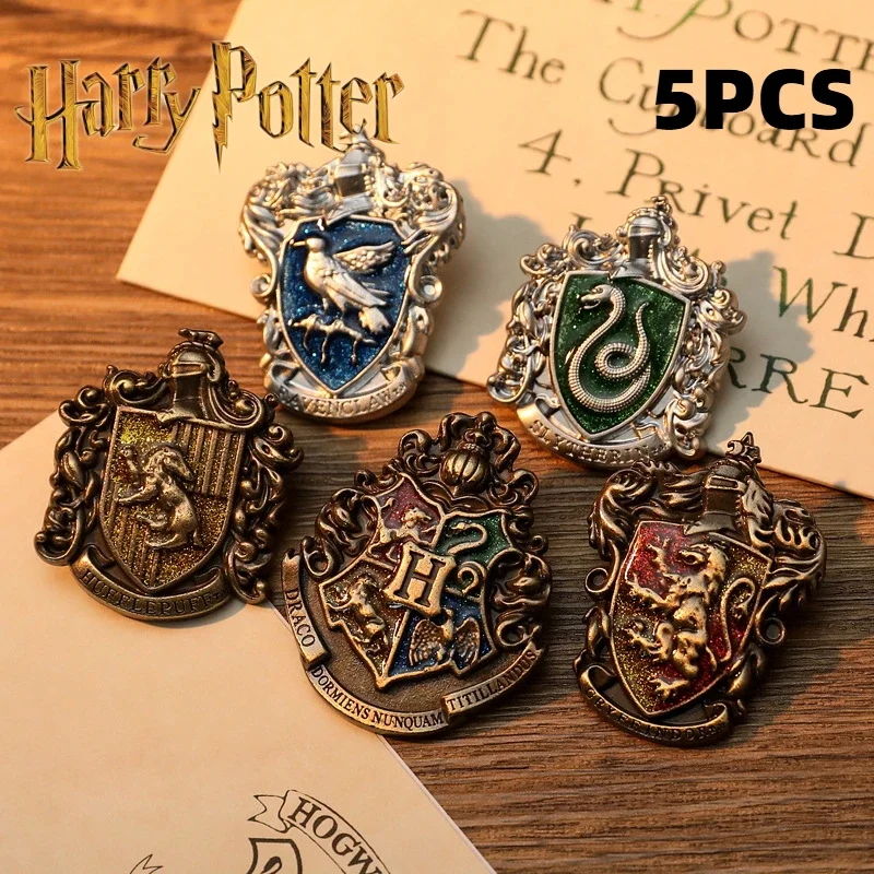 1set Punk Magic Academy harries Enamel Pins Hogwarts Four Colleges badge potters for Backpacks Brooch Jewelry Accessories Gifts