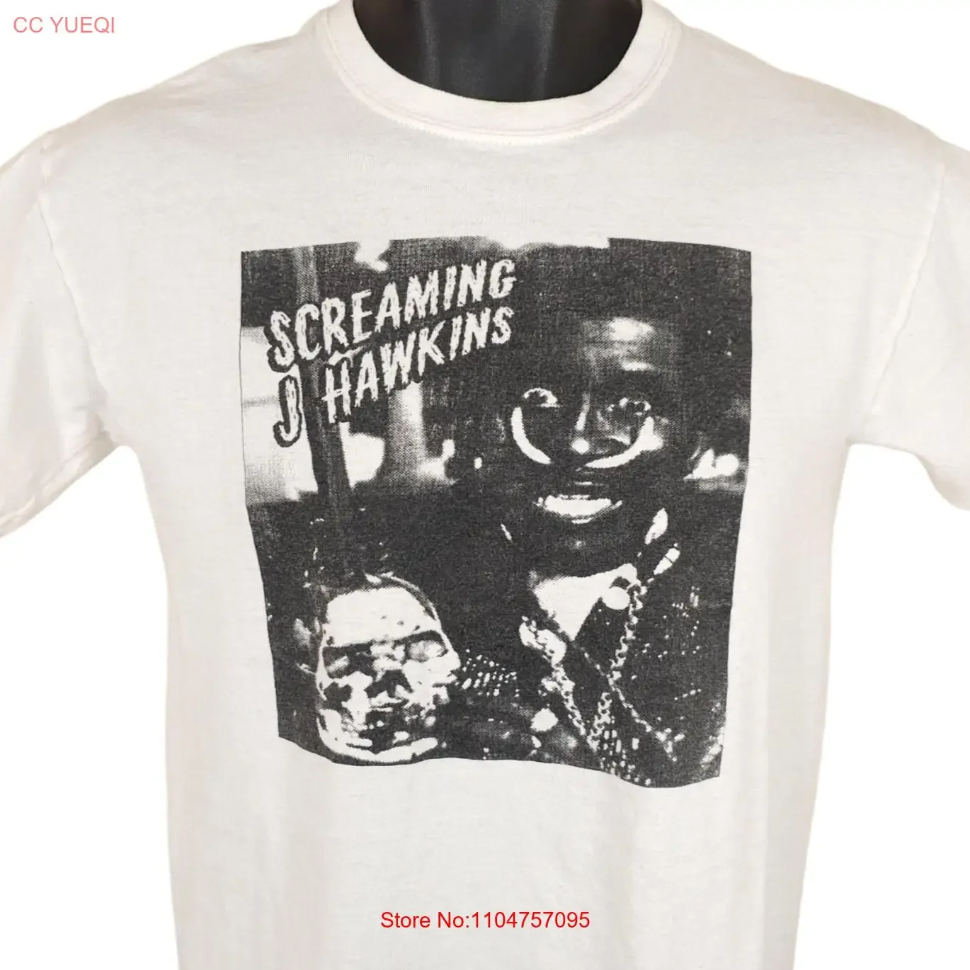 Screamin Jay Hawkins T Shirt Mens Size Small White Crop Top Music vintage Washed graphic homme Top For Everyday Wear streetwear