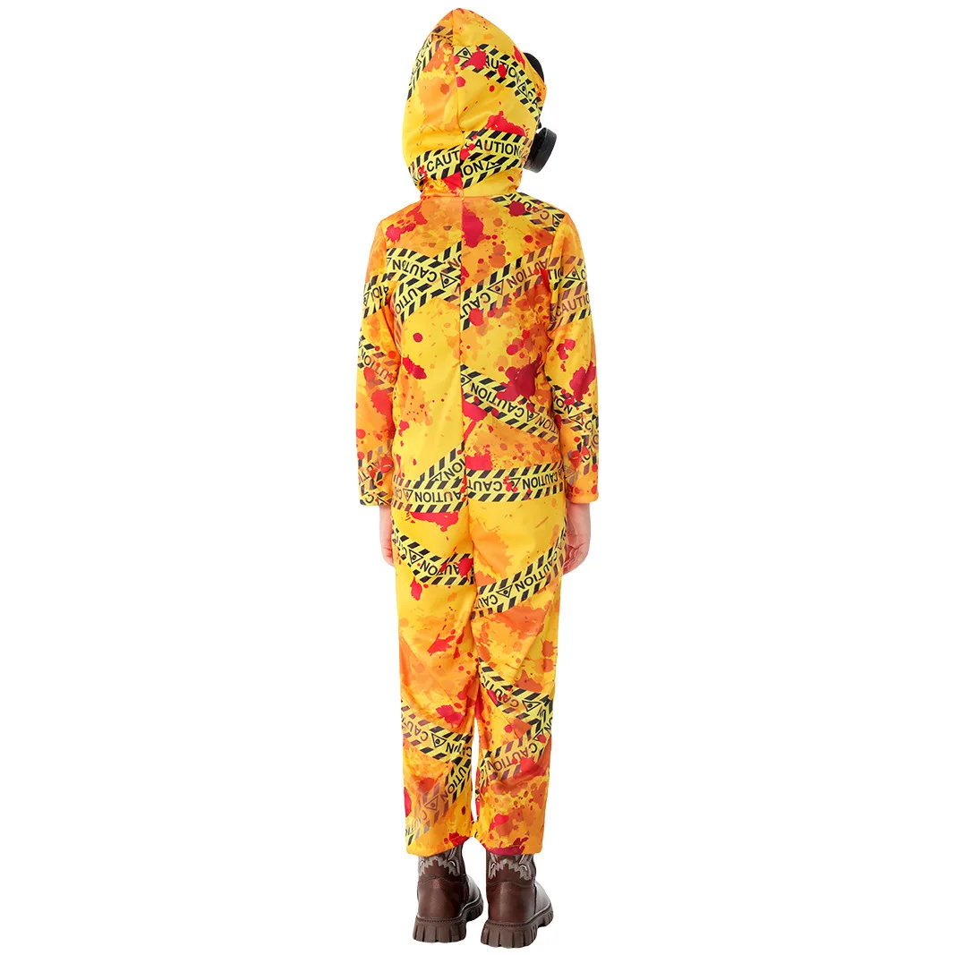 Boy Quarantine Protection Suit Halloween Costume Girls Stage Performance Biohazard Mask Clothes Biochemical Radiation Jumpsuit - Image 4