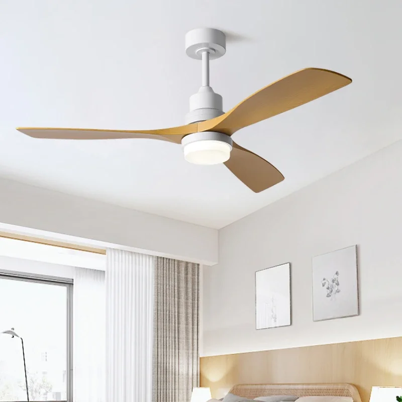 

42/52 Inch white Black Ceiling Fan With 18W LED Light 3 ABS Blades Pure Copper DC 35W Motor Support Remote Control Electric fan