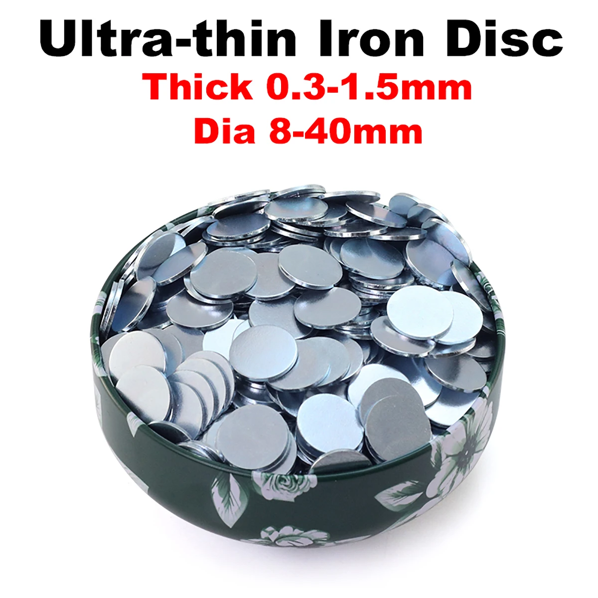 

20/100Pcs Ultra-thin Round Iron Sheet Galvanized Iron Disc Plate Small Suction Iron Sheet Circular DIY Eye Shadow Button Patch