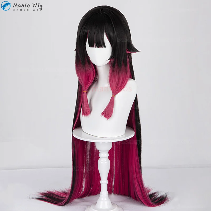 Fatui Columbina Cosplay Wig Snezhnaya Columbina Cosplay 105cm Long Anime Wigs Hairpin Mask Props Heat Resistant Synthetic Hair