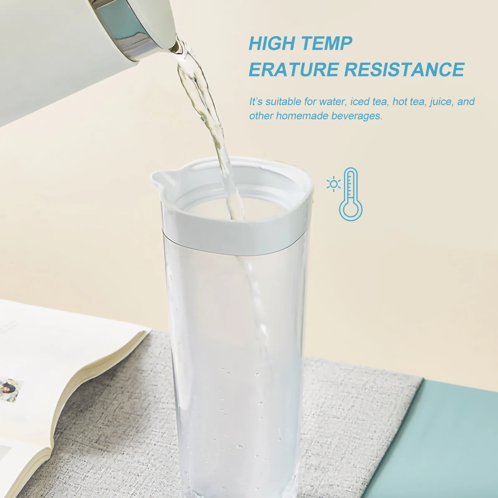 

Large Capacity Filter Water Pitcher Cooling Plastic Kettle Easy Clean Holder Filter Pitcher