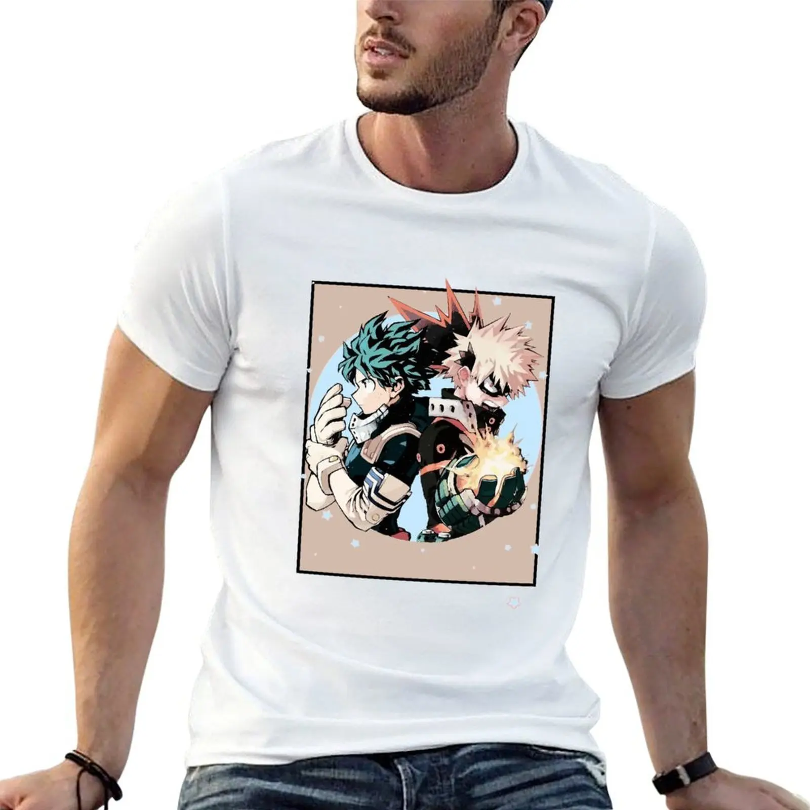 DEKU AND BAKUGO T-Shirt Casual Loose Fit Short Sleeve T-Shirt