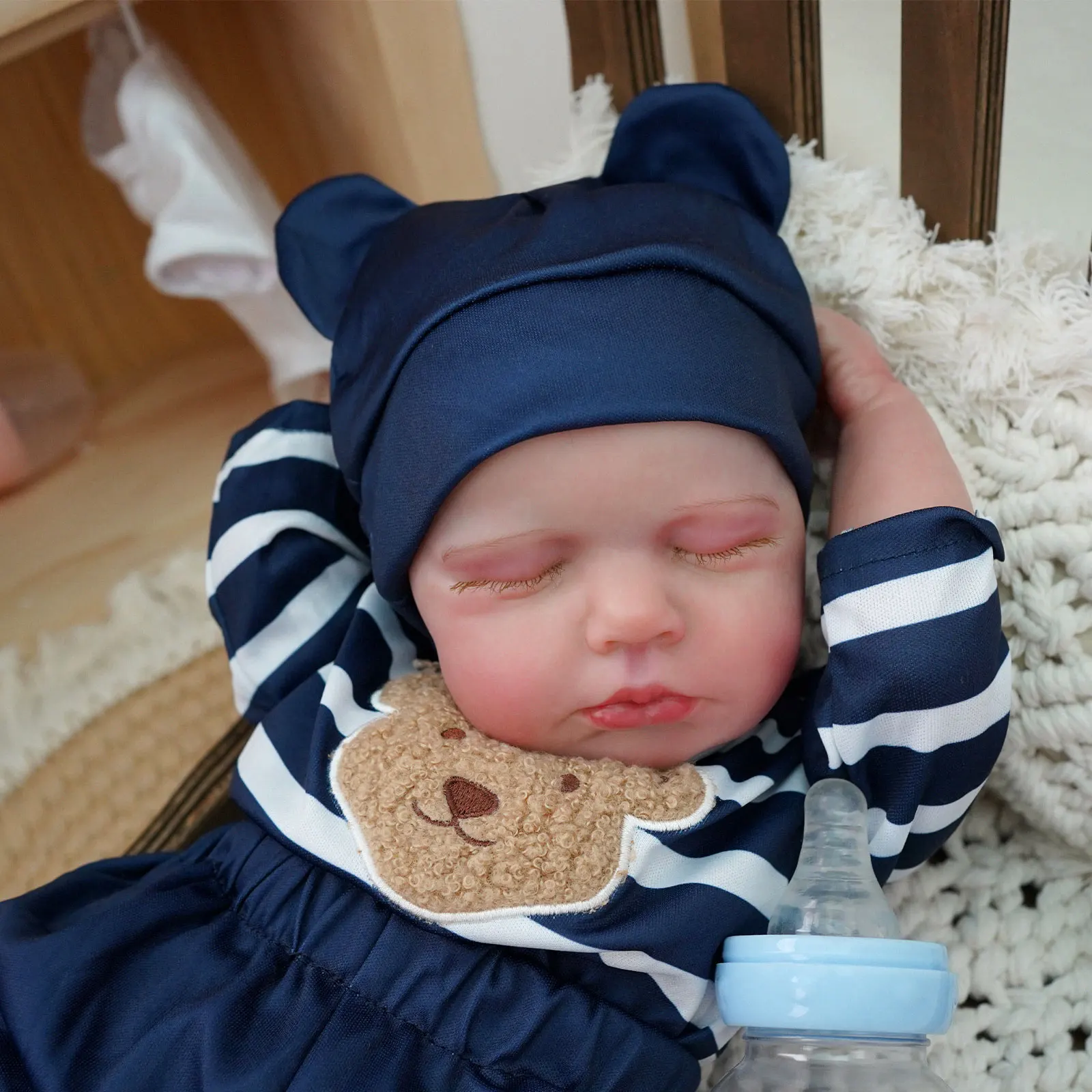 17Inch Baby Dolls Girl Lifelike Reborn Dolls Full Body Vinyl Reborn Baby Doll Girl Doll Toys Birthday Gifts