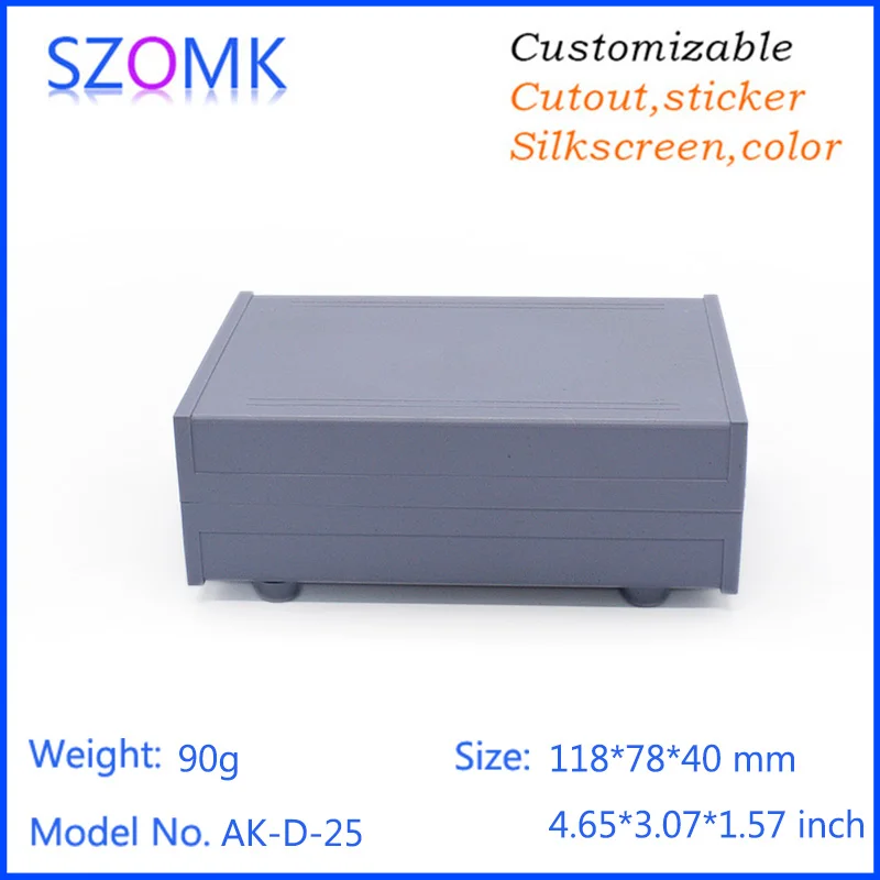 1Piece 118*78*40mm abs plastic enclosure housing for desktop electrical enclosure equipment boxes szomk hot sales plastic case