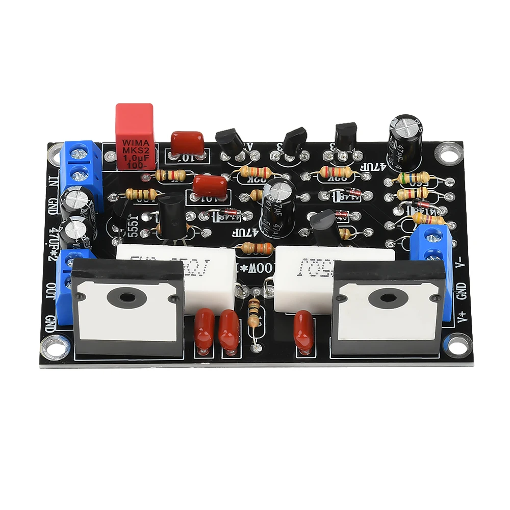 DC -10V-45V 100W 2SC5200+2SA1943 Mono High Power Post Stage Amplifier Board Low Noise HIFI Audio Amplifier Module