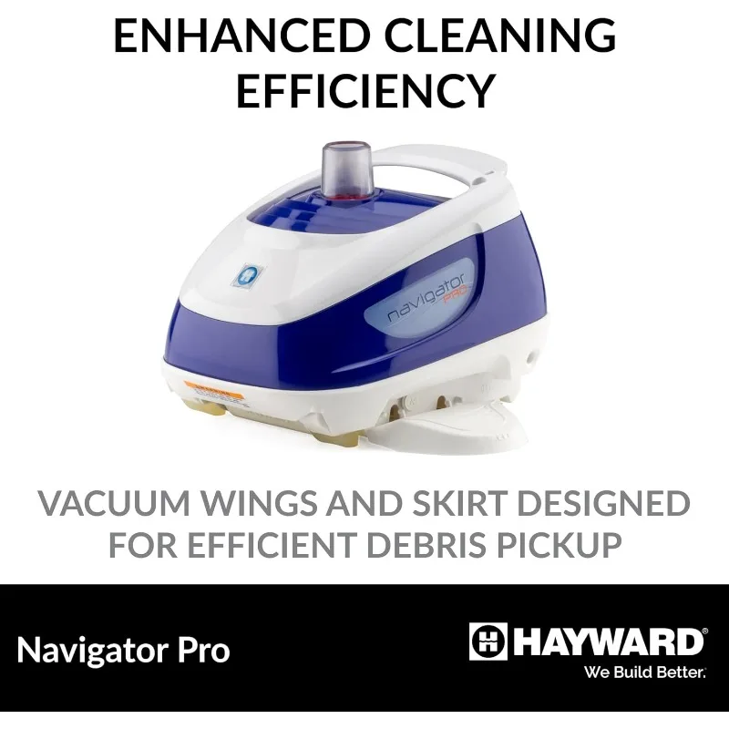 Hayward W3925ADC Navigator Pro Suction Pool Cleaner for In-Ground Gunite Pools up to 20 x 40 ft. (Automatic Pool Vacuum)