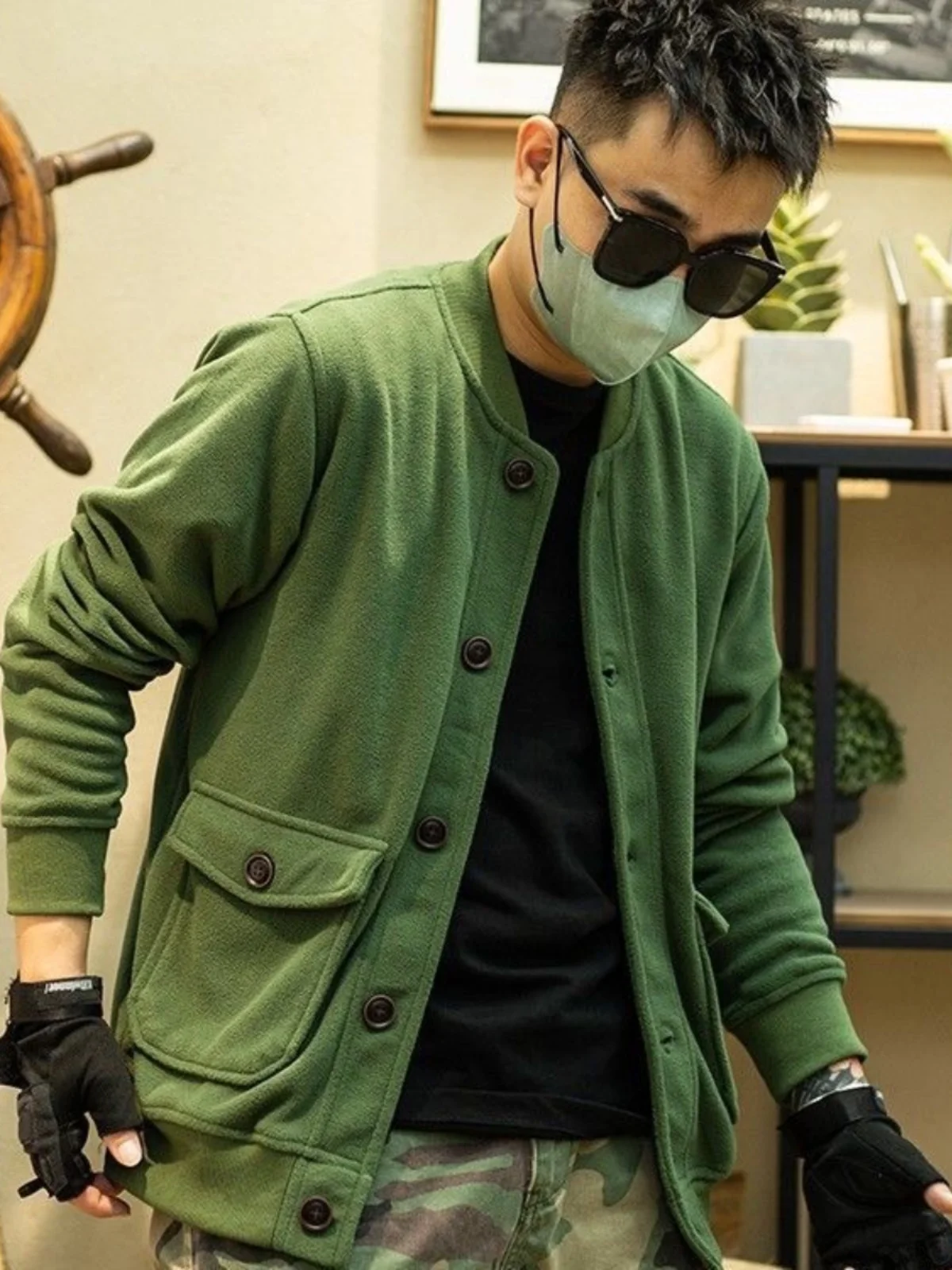 

Высокая плотная теплая мужская осенне-зимняя свободная куртка с бейсбольным воротником, верхняя одежда, модное модное пальто для молодежи