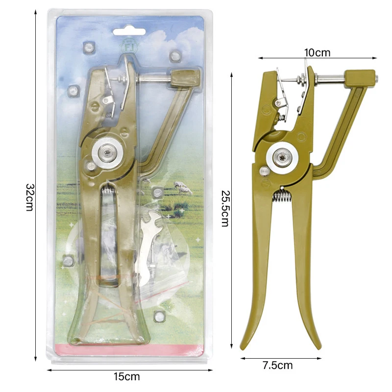 Animal Ear Tags with Number Pigs Cattle Sheep Ear Laser-Printed Signs Copper Head Earrings Farm Livestock Identification Tools