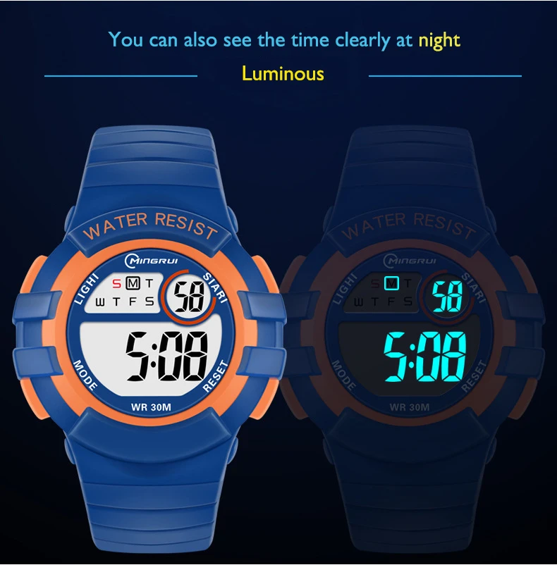UTHAI Kids's Digital Watch Alarm Clock Waterproof Swimming Sports Primary And Secondary School Student Wristwatches gift