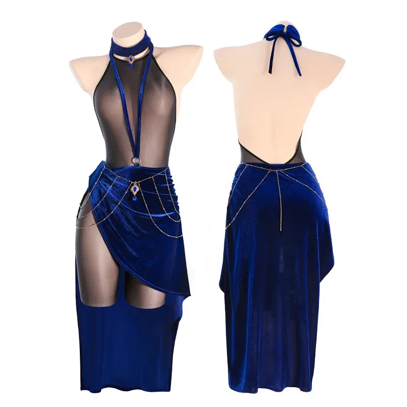 

Сказочное платье принцессы королевы королевского синего цвета для женщин, платья астролога «Бог любви», наряды для вечеринки, карнавальный костюм