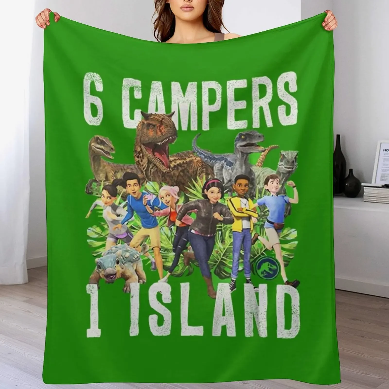 

Jurassic World Camp Cretaceous gift for kids baby girl bumpy jurassic world camp cretaceous stuffed animal Throw Blanket
