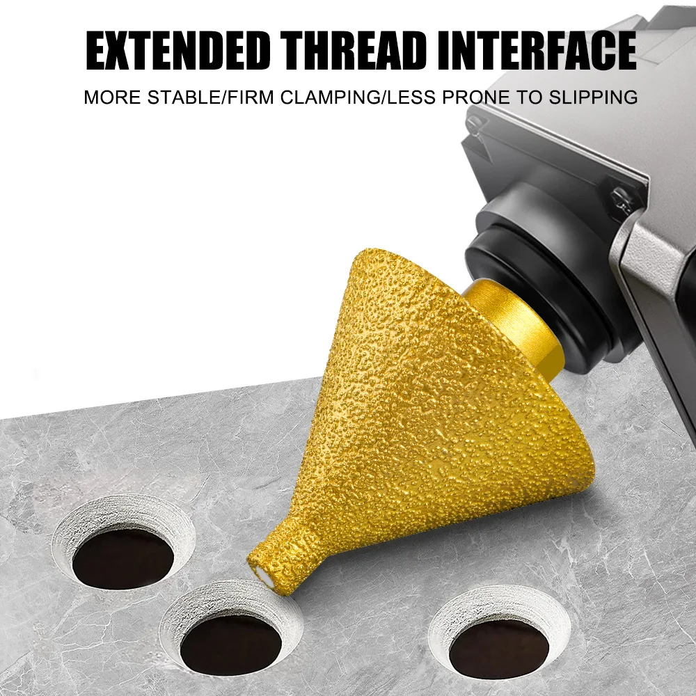 

M10 Grinding Bit Brazing Diamond Chamfer 40 Mesh Tile Marble Reamer Grinding Head