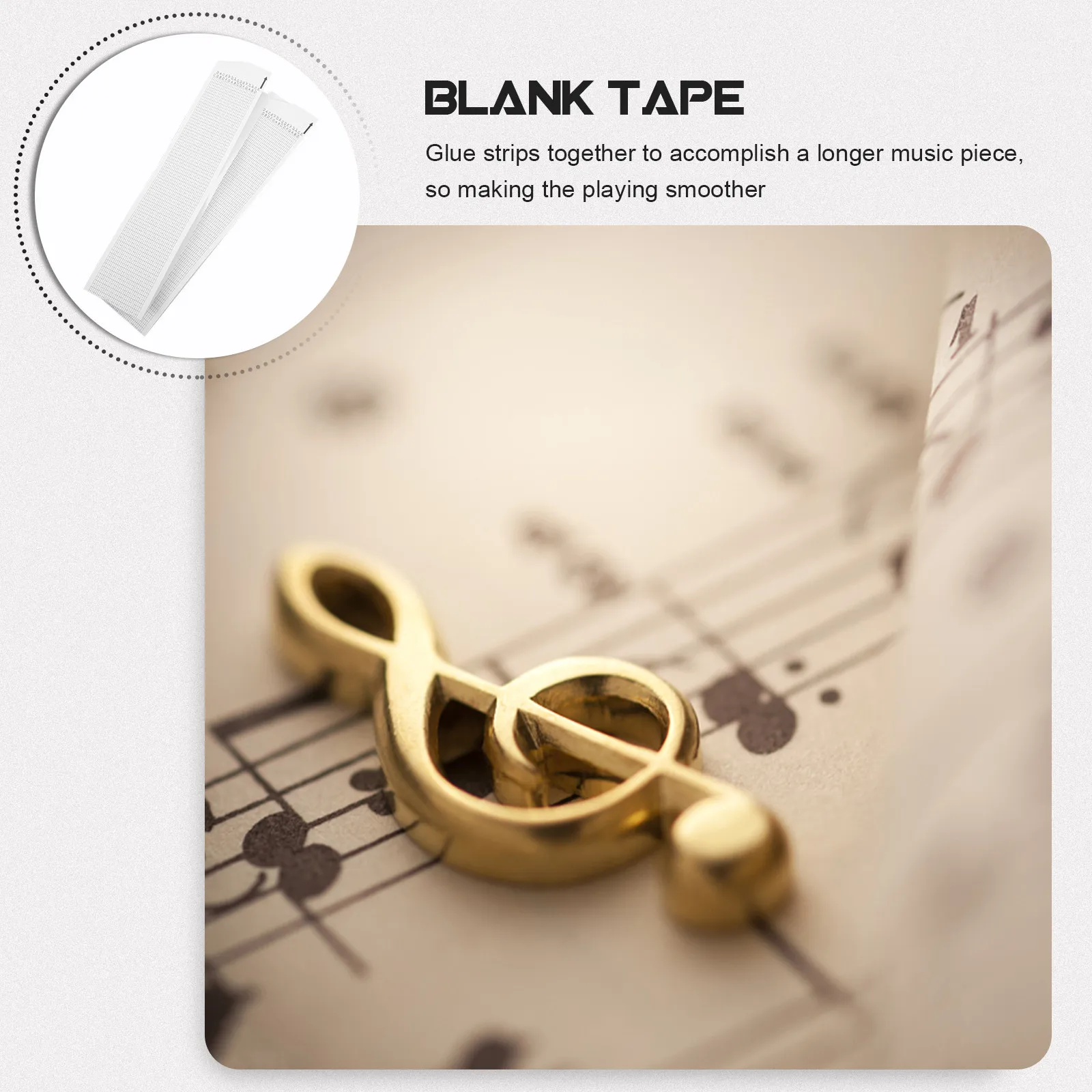 10Pcs Blank Paper Strips for 30 Note Hand Crank Music Box DIY Composition Refill Set Create Custom Songs Smooth Playback