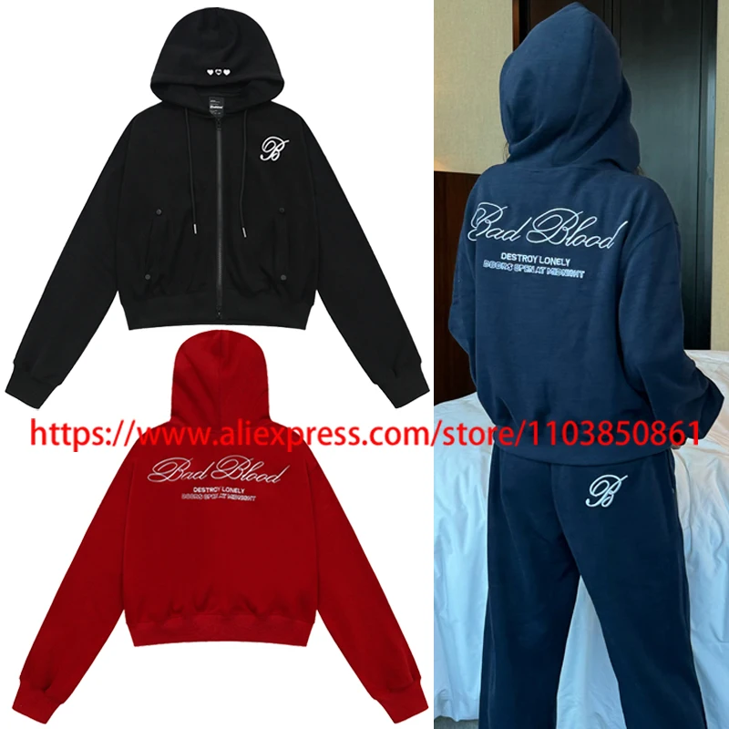 

Korean Street Trend Badblood Hoodie High Quality Casual Jacket Tracksuit Embroidery Pattern Logo Badblood Sweatshirts