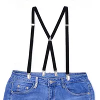 Tirantes elásticos ajustables para hombre y mujer, 4 Clips de 1,5 CM de ancho, tirantes para adultos, accesorios para niños y niñas