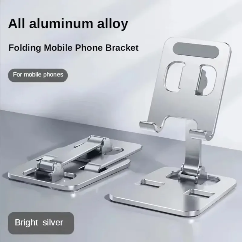 Universal Mobile Phone Holder Foldable Desk Phone Holder Mount Stand For iPhone 12-17 Tablet Desktop Aluminum Alloy Holder