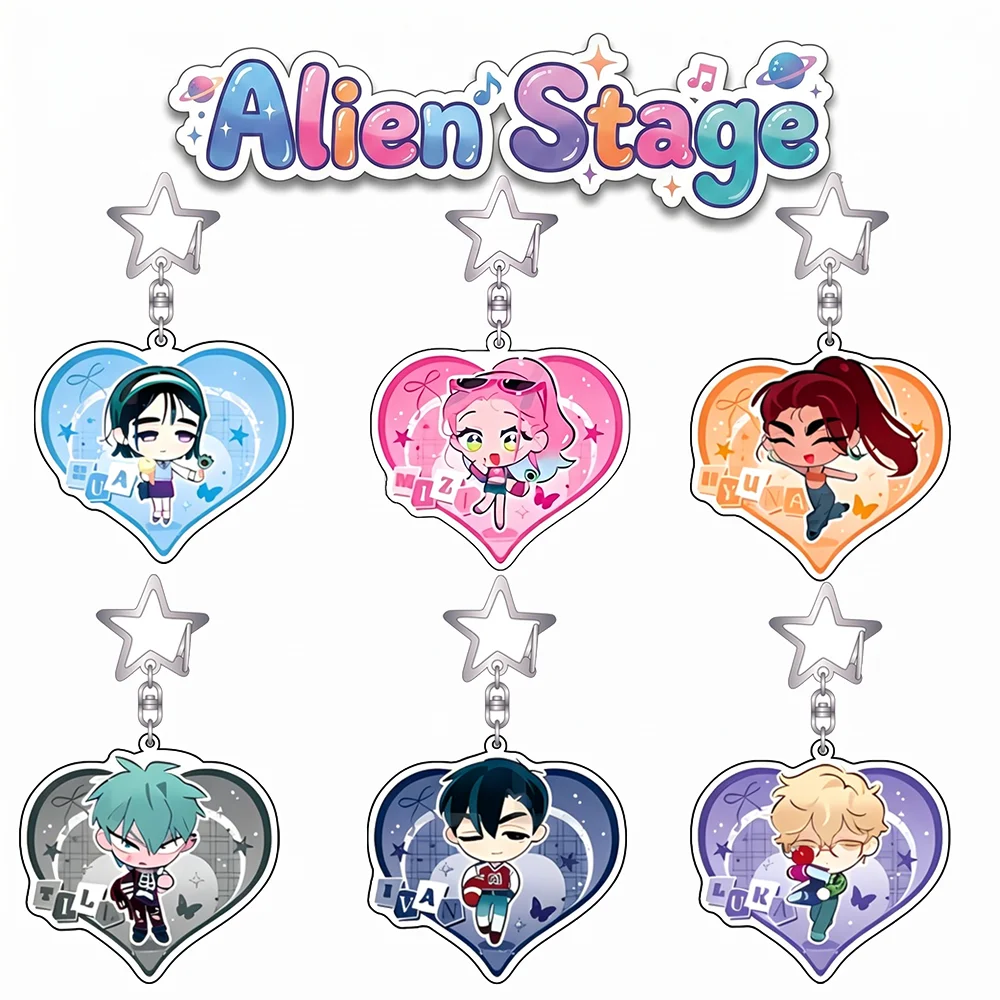 Anime Alien Stage Find your Plus One Mizi Sua Till Ivan Luka Hyuna 6CM Cute Acrylic Stand keychain all roles peripheral gifts