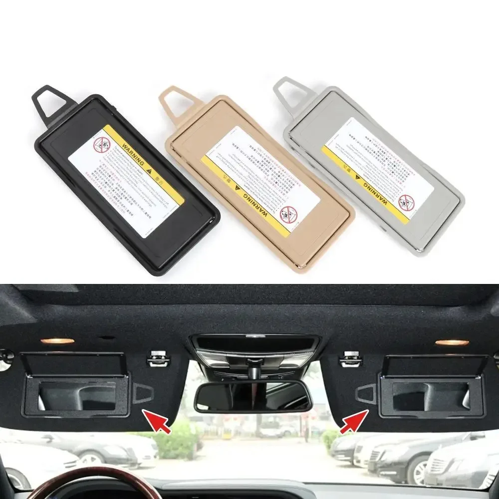 One PC Black Gray Beige Sun Shade Visor Makeup Cosmetic Mirror Cover For Mercedes Benz W220 S Class A2208100110