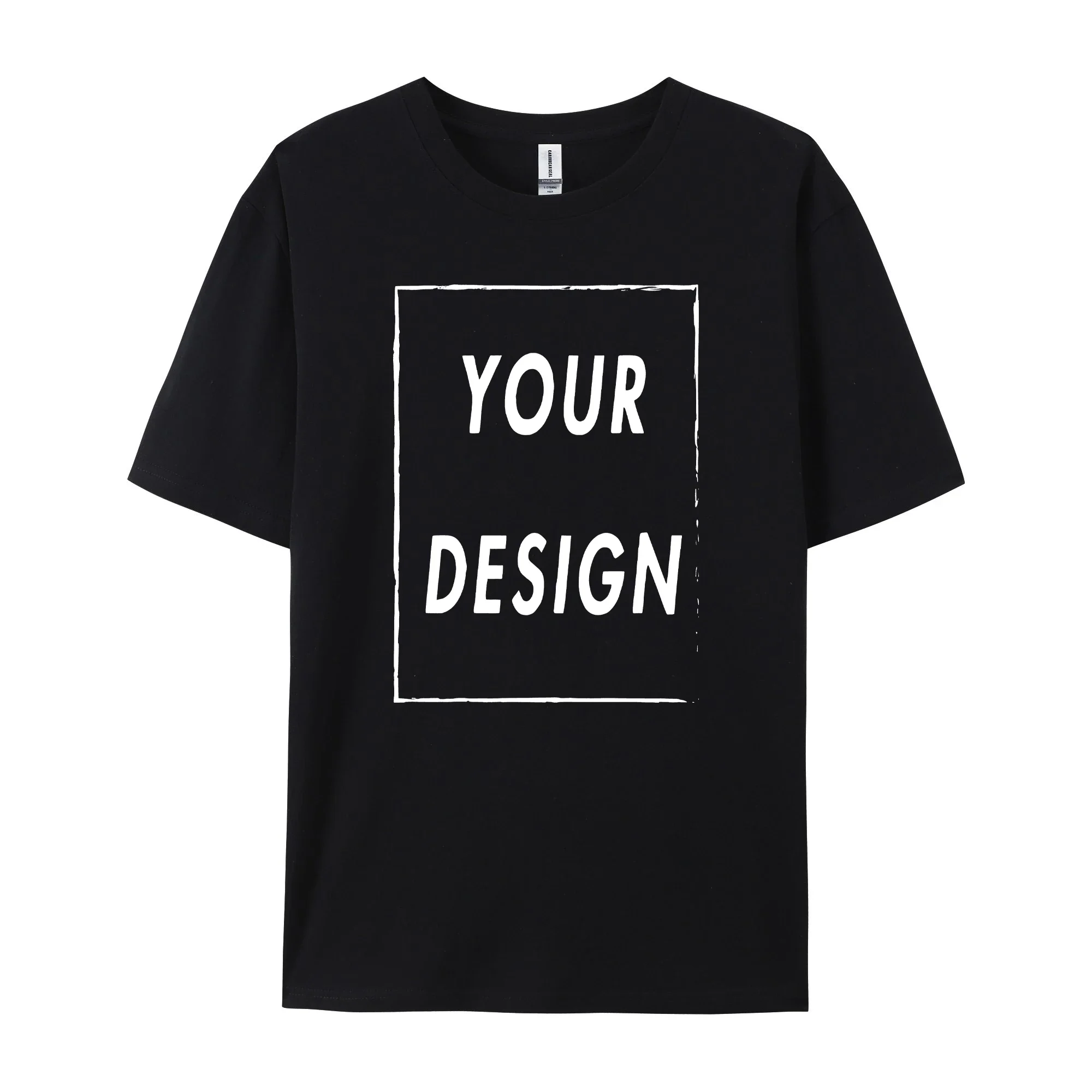Maßgefertigte 180GSM 100% Baumwolle Unisex T-Shirts - Fügen Sie Ihr Logo/Foto/Slogan Hinzu, Mittlere Stärke für Ganzjähriges Tragen – Detail 6