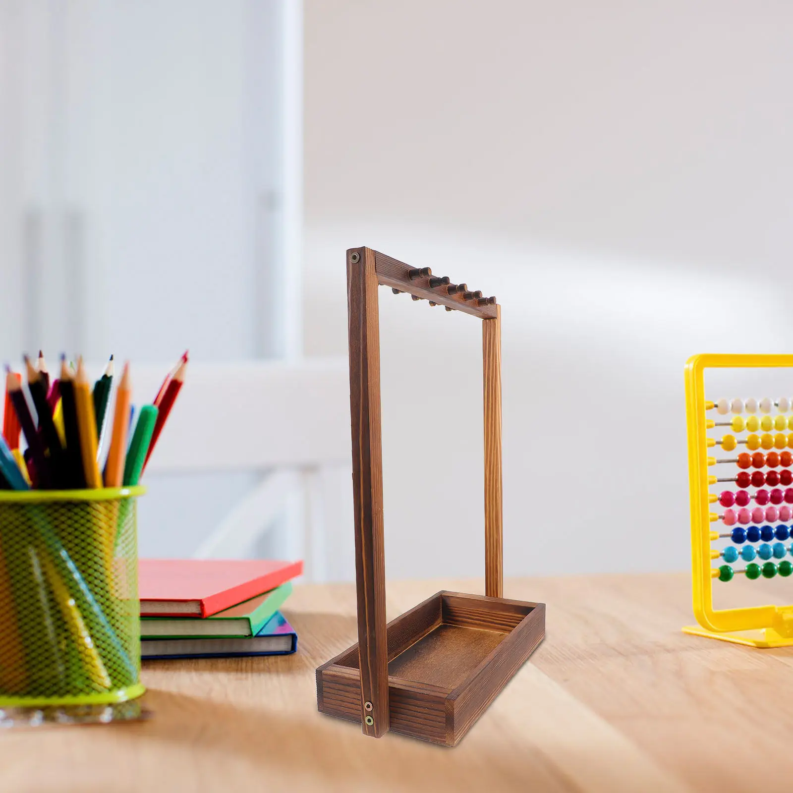 Traditional Chinese Brush Organizer Pen Holder Display Stand Vertical Paint Brush Drying Rack Desk Storage for Watercolor