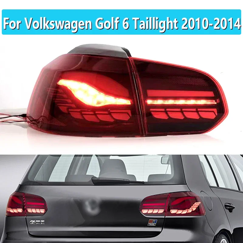 

1Set Car Styling For VW Golf 6 Tail Lights 2010-2014 Golf6 LED Tail Lamp LED DRL Dynamic Signal Brake Reverse Auto Accessories