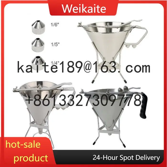 

Stainless Steel Kitchen Pancake Filter Cake Tools Pancake Batter Dispenser With Handle Stainless Steel Funnel