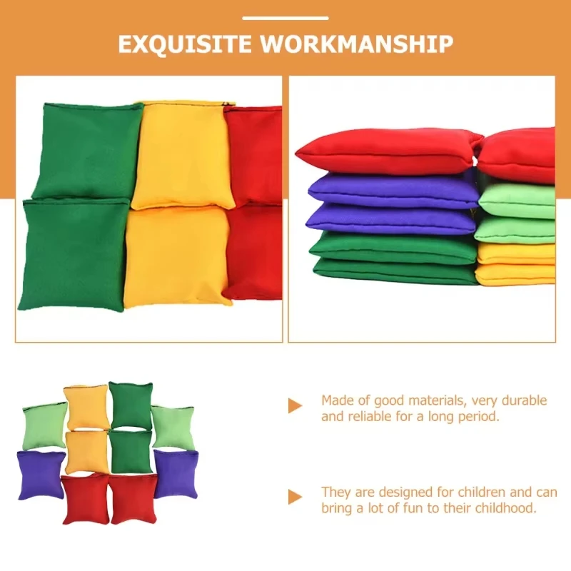 5-7cm 10 pçs saco de areia das crianças jogando brinquedo esportes ao ar livre brinquedo colorido artesanal saco de areia treinamento sensorial e alívio do estresse brinquedo