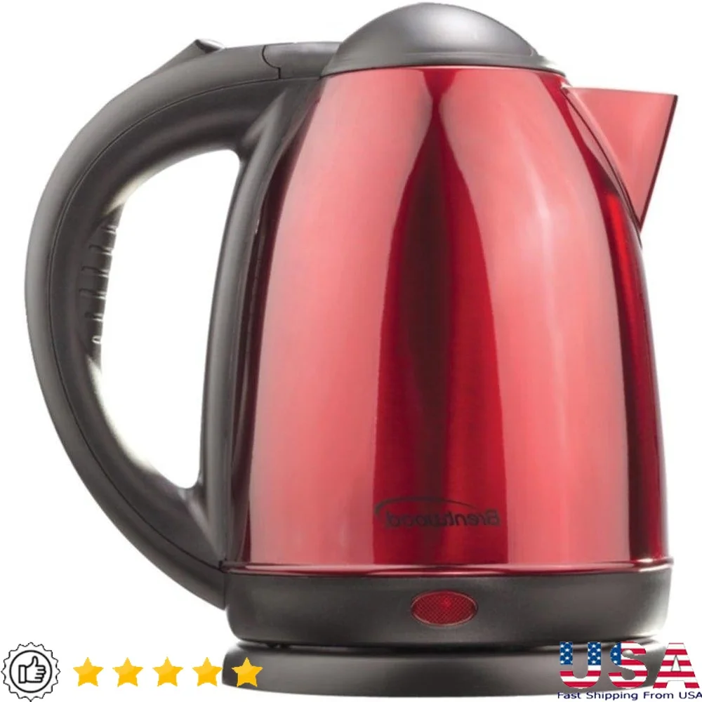 

Stainless Steel Electric Cordless Tea Kettle 1.5L Automatic Shut-Off Rapid Boiling Kitchen Appliances Hot Water Heater