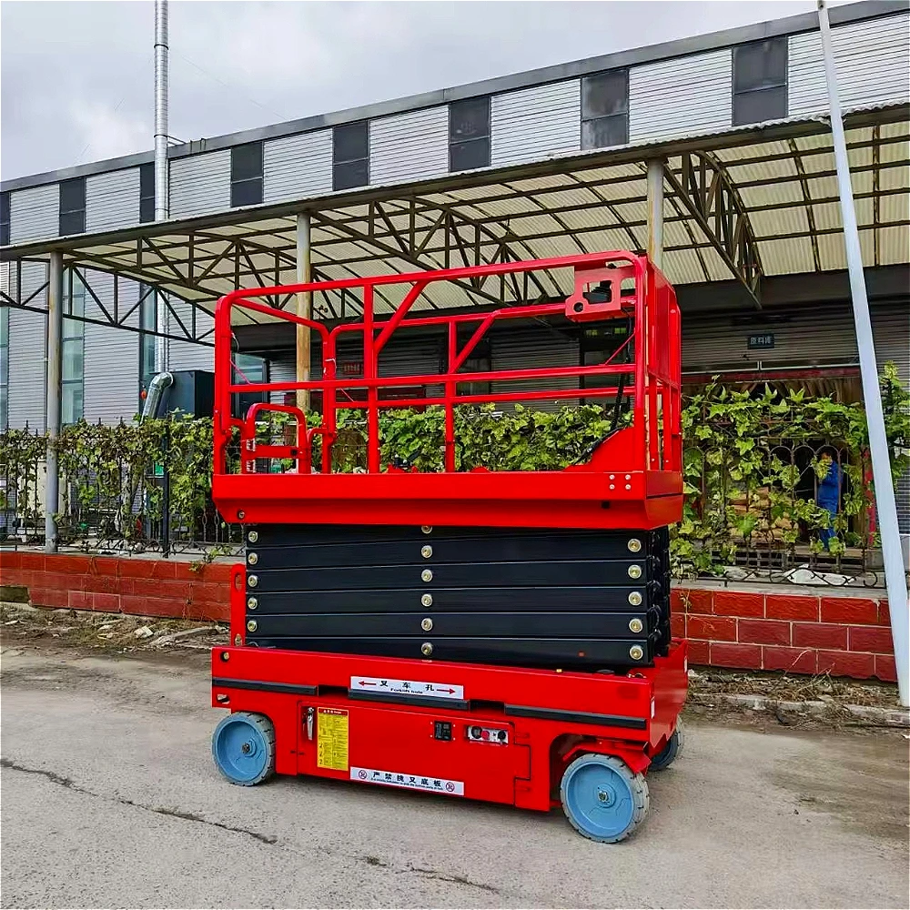 Customizable Self-Propelled Electric Scissor Lift Foldable High Strength Solid Wheels Aerial Work Platform