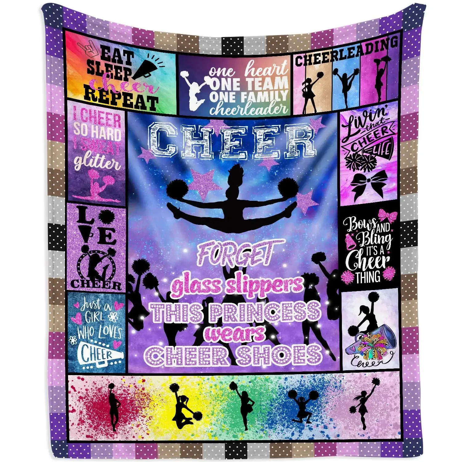 Cheerleaders Gifts Blanket Cheerleading Gifts for Girls Teens Cheer Team Gifts for Birthday Christmas Soft Throw Blanket Custom