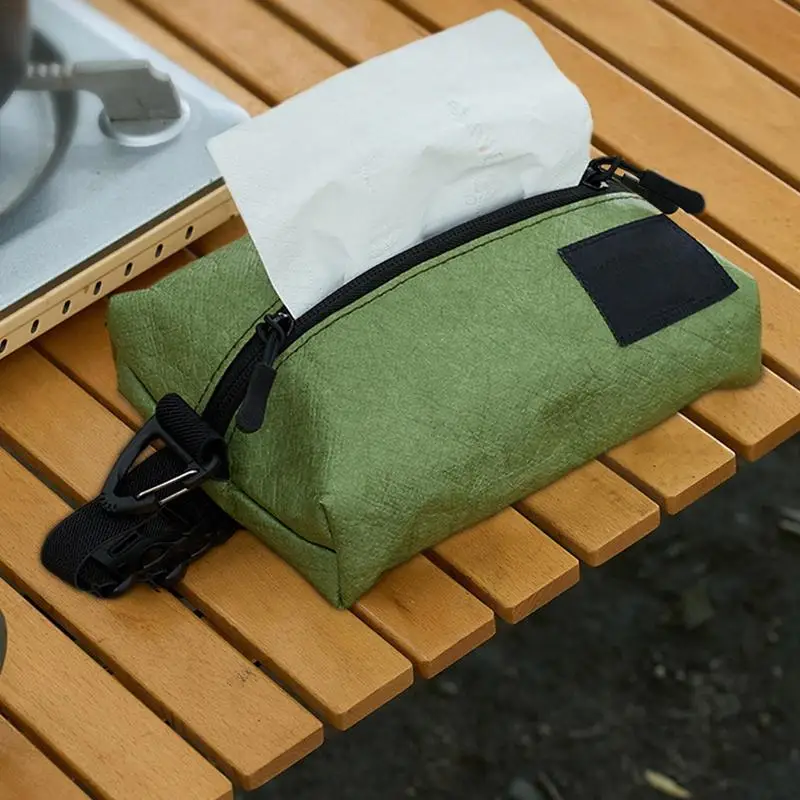 Tissue Dispenser Bag Outdoor Tissue Storage Holder Pouch Stylish and Simple Design Tissue Storage Bag for Travel Outdoor Camping