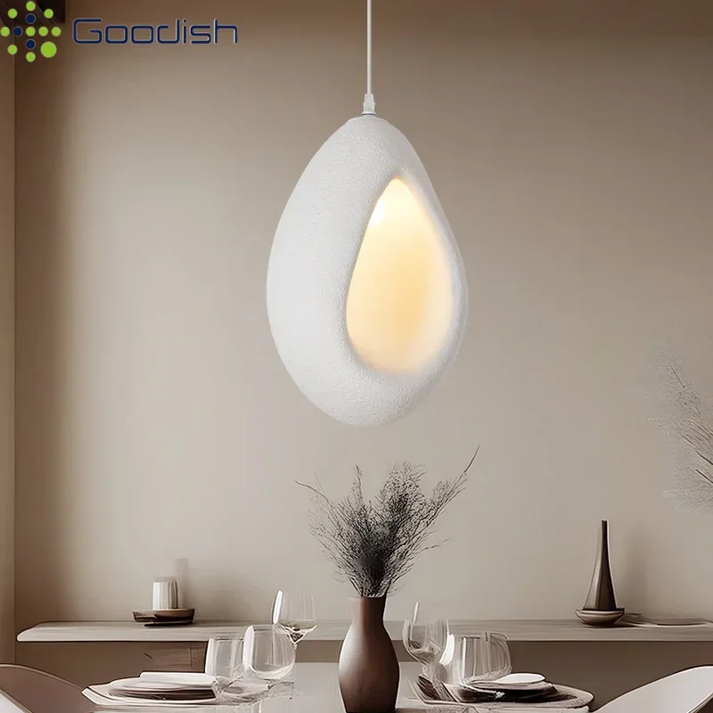 Modern Minimalist Nordic LED Pendant Lights Goose Warm Stone Shape Art Creative Lamps ForLiving Room Home Decoration Chandelier